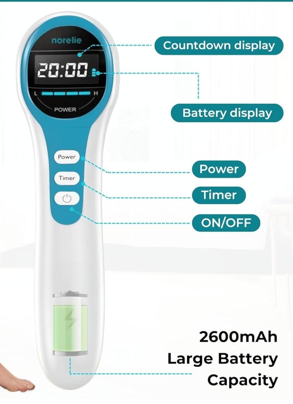 Norelie RedRevive Red Light Therapy Wand